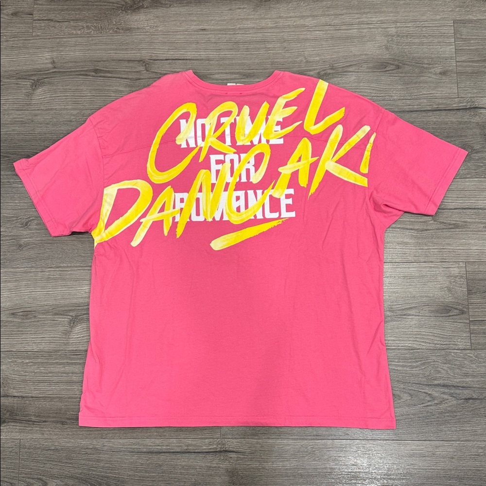 Cruel Pancake Pink No Time For Romance Tee Men’s Size Large/Extra Large